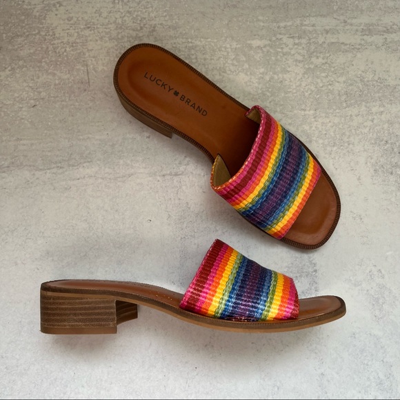 Lucky Brand Rainbow Sandals 7.5 - Picture 2 of 9